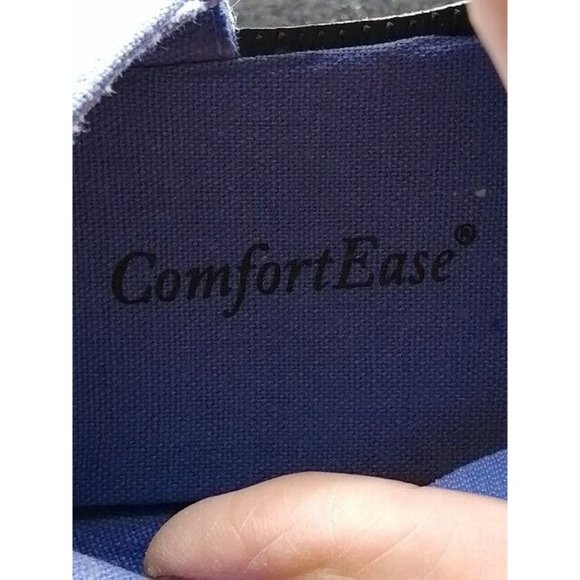 ComfortEase Womens Sandal Purple Cotton Slip On Shoe Stretch Straps Flat Heel 11 - Picture 9 of 12